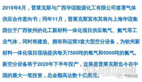 中国天辰工程签约广西华谊能源工业气体岛项目